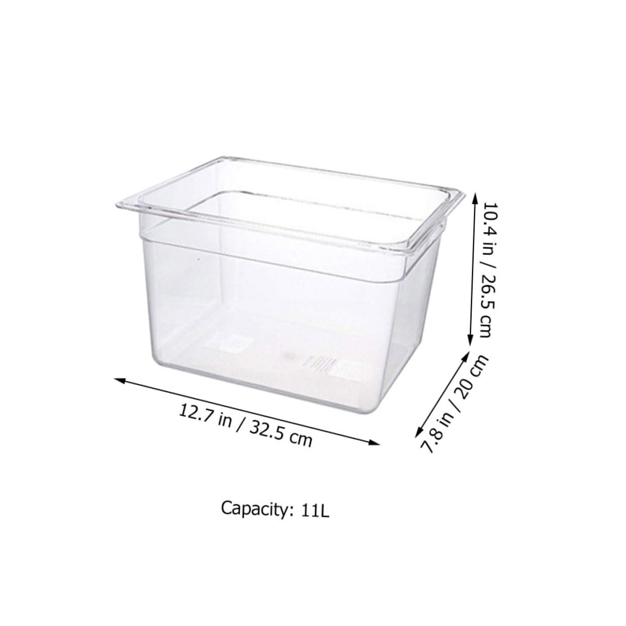 11 L Récipient en Plastique Transparent de Cuisson à Basse Température