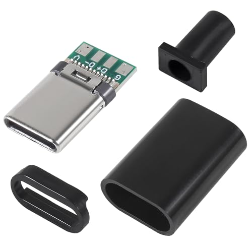 Pack de 5 conectores USB C macho para cable miniatura 4