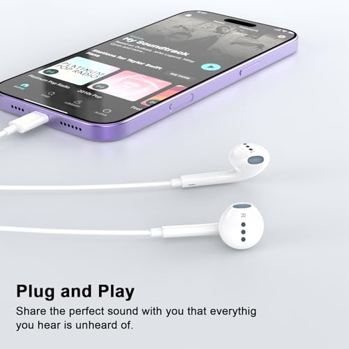 Image of Apple MFi Certified iPhone Headphones Wired with Lightning Connector 2 Pack | Wired In-Ear Earphones /Earbuds iPhone, Support Control Music /Phone Calls /Volume, Compatible with iPhone 14 13 12 11 Pro Max