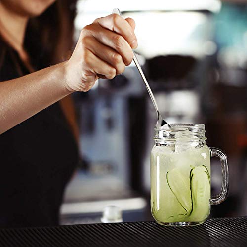Cuillères à crème glacée pour mélanger le café en verre haut