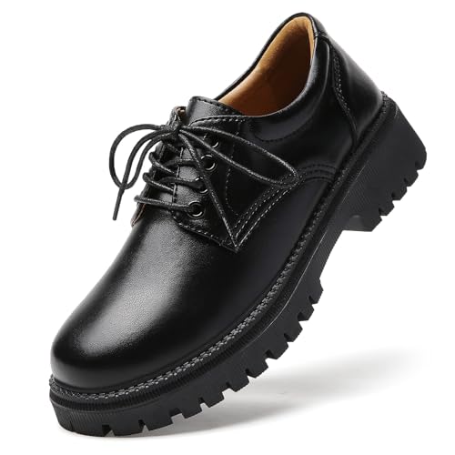 Image of Black Oxford Shoes for Women Dress Non Slip Work Shoes | Classic casual dressy oxford footwear padded lining eases foot fatigue ideal for business workplace and daily outings