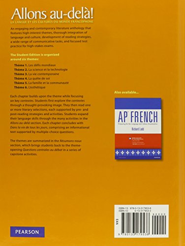Allons Au-dela!: La Langue Et Les Cultures Du Monde Francophone (French Edition) - Image 2