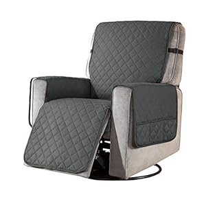 subrtex Housses de Fauteuil inclinable, Grandes Housses de canapé inclinables personnalisées, Protecteur de Fauteuil inclinable Lavable à la Maison (Gris, Grand)