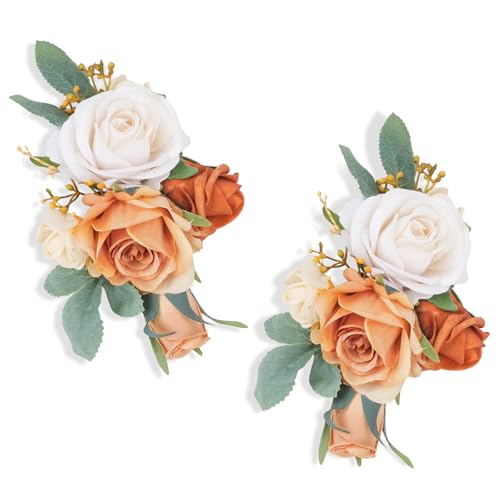 2pcs Shoulder Corsage Wedding Flowers for Bride Bridesmaid Artifi...