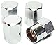 EDELSIGN - 4 er Set Premium Auto Ventilkappen (Messing + Chrom) HEXABIG Valve Caps