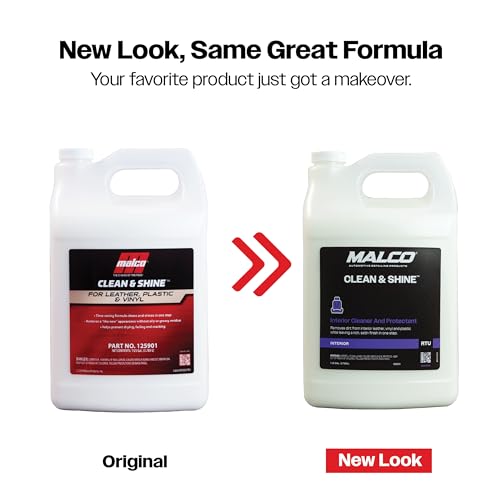 Malco Clean & Shine Interior Car Cleaner and Dressing – Restore Leather, Plastic and Vinyl Surfaces in Your Vehicle/Clean, Condition and Protect in 1 Simple Step / 1 Gallon (125901) - Image 3