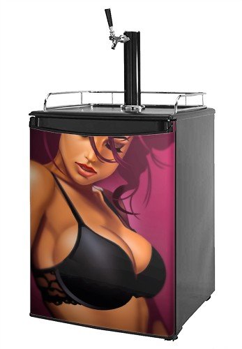 wallthat Kegerator Skin - Violeta Pin Up Girl (fits Medium Sized Dorm Fridge and kegerators)