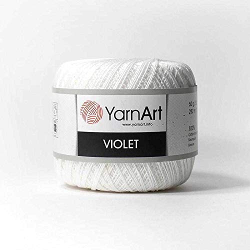 YarnArt El Örgü İpi VIOLET, 1000 optic white, 6x50 gr