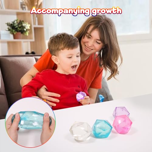 1pcs Big 2.45 Random Color Stress Cube Masonry Ice Squishy Stress Balls-Diamond Malt Sugar Ball-Fidget Toy for Your Best Mellow and Chill-Square Shape Hand Exercise Balls- Age 3 to Adult