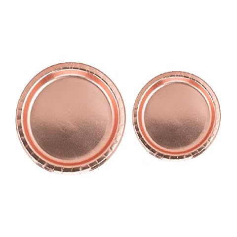 Oojami Rose Gold Disposable Paper Plates Cover
