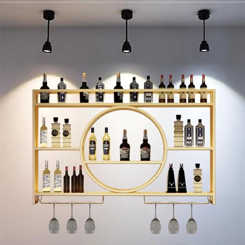 Casier à vin mural avec porte-verre en fer pour optimiser l'espace de votre cuisine