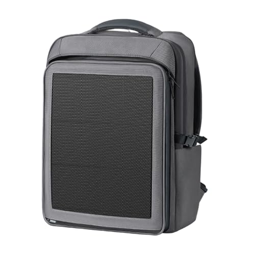 Zaino di ricarica solare da 30 W, zaino leggero con pannello solare, elegante e caricabatterie solare da 35 litri, per escursionismo, ciclismo, corsa e sport all'aria aperta
