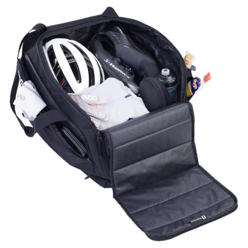 EVOC GEAR BAG 35 Travel Bag (wodoodporna torba podróżna na wyprawy na śnieg lub rowerowe, wyściełaną przegrodą główną, torbą rowerową o wymiarach bagażu podręcznego), czarna