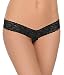 Hanky Panky Women's After Midnight Open Gusset Low Rise Thong, Black, One Size