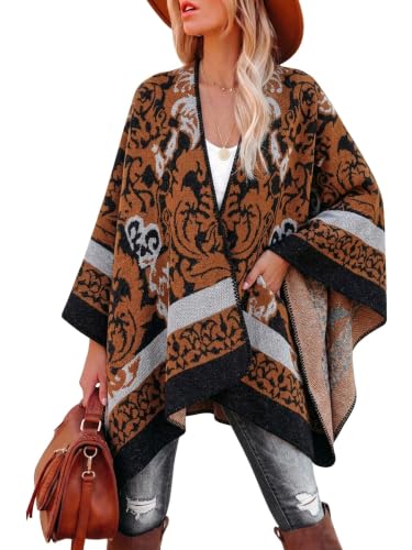 Image of Breezy Lane Shawl Wraps for Women Ponchos Ruana Wraps Cardigan