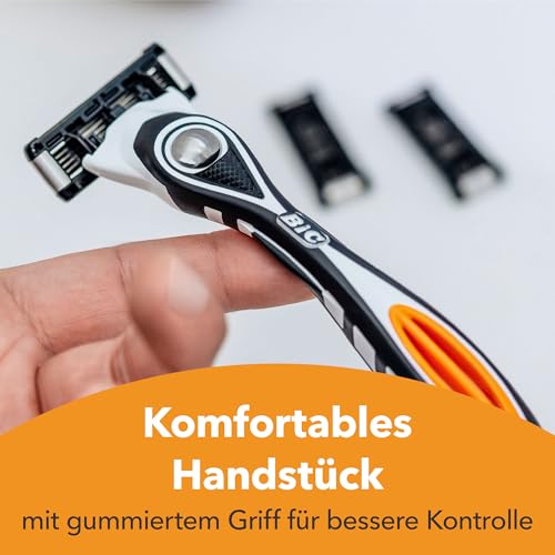 BIC Hybrid 5 Flex Rasierer Herren, Nassrasierer mit 10 Wechselklingen mit je 5 Klingen, mit Aloe Vera & Vitamin E, mit Präzisionstrimmer – Ansicht 4