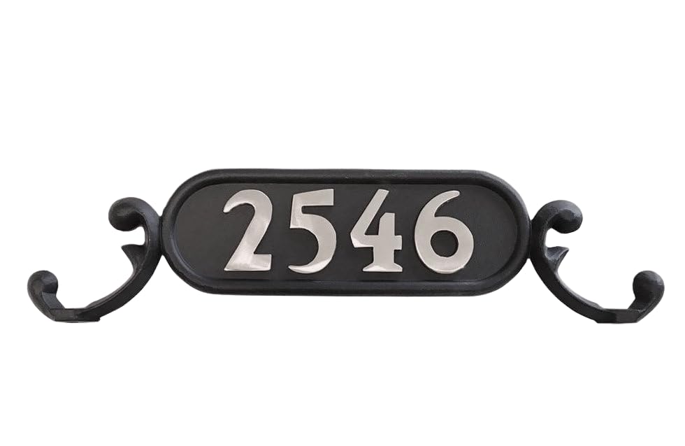 Gsi Mailbox Address Plate Style 1 – Customized House Digits Plaque – Double Sided Sign – Rust Proof Aluminum - Hardware Included Mailboxes (Includes