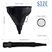 5 Pcs Plastic Oil Funnels for Automotive Use Set, Large Flexible Fuel Funnel, Wide Mouth Fuel Funnels with Detachable Spout and Filter for Water, Gasoline, Coolant, Engine Oil Transfer