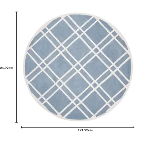 Image of Handmade Pure Woollen Carpet Collection for Hall with 1.0 inch inch Thickness 4 X 4 Feet - Round DGR7