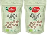 El Granero Integral - Semillas de Sésamo Crudo 400 g - Ricas en Vitaminas - Fuente de Sodio y Potasio - Favorecen el Correcto Funcionamiento del Sistema Nervioso - Aptas para Veganos (Paquete de 2)