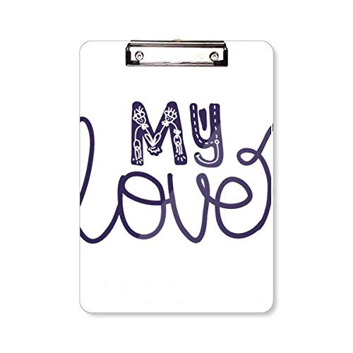 Porte-bloc My Love A4 en bois pince métallique pour organiser vos documents au quotidien