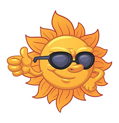Thumbs Up Sun Car Stickers Decals Waterproof Car Styling Bumper Stickers For Car Body Door Window Stickers Vinyl 5"
