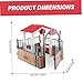 KUYYFDS Horse Stable Playset Pavilion 7.3x5.5x6.3'' Plastic Horse Barn Playset Pavilion Imaginary & Creative Educational Toys Accessories for Lovers