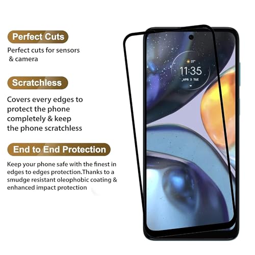 Image of HD Tempered Glass Screen Protector Compatible For Moto G23 With Edge To Edge Coverage And Easy Installation Kit