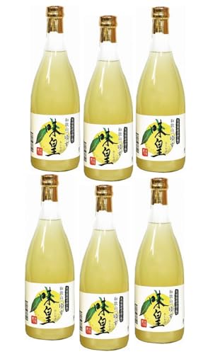 果樹園紀の国 味皇あじおう ゆずジュース 有田 和歌山のゆず 柚子ジュース 果汁13% 720ml (720x6本)