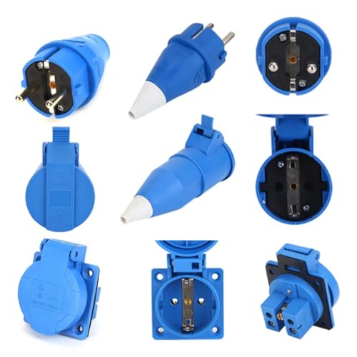 Enchufe industrial 16A con socket 220-240V e impermeable IP44 para talleres 8
