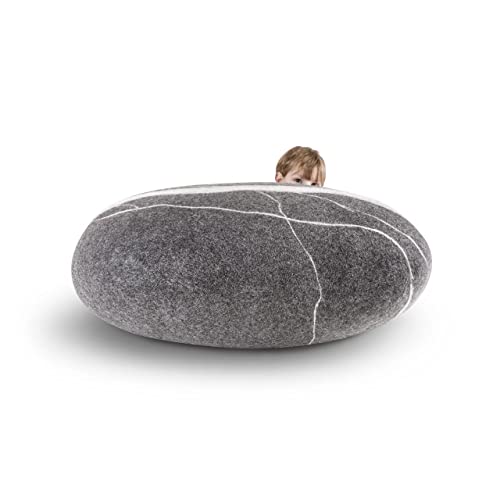 Katsu Pouf-Stone Bongo, 31.5", Dark-Gray Color #TOP1