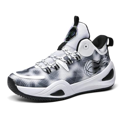 Image of Men's Basketball Shoes Fashionable Breathable Anti Slip Sports Shoes Outdoor Running Fitness Training Shoes