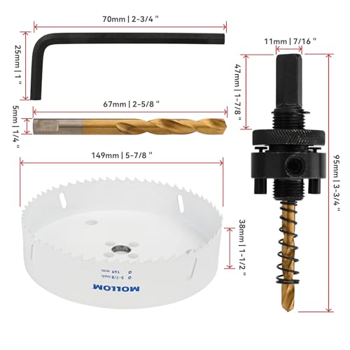 Mollom (149mm, White, 149mm | 5-7/8" - Image 2
