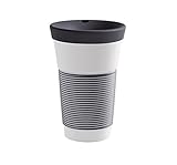 KAHLA Coffee to Go Becher 0,47 l mit Deckel, Porzellan, Magie Grip anthrazit, 1 Stück (1er Pack)