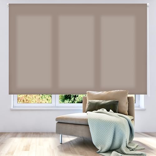 ECOMMERC3 | Glattes, durchscheinendes Rollo 80x175 Breite x Höhe - Rollo Stoffmaß 77x170- Einfache Rollo - Installation an Wand oder Decke - Rollo Braun ECOMMERC3 | Glattes, durchscheinendes Rollo 80x175 Breite x Höhe - Rollo Stoffmaß 77x170- Einfache Rollo - Installation an Wand oder Decke - Rollo Braun