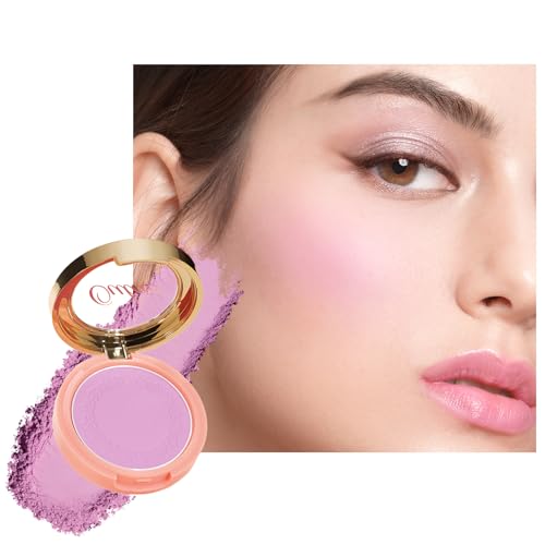Oulac Purple Blush for Cheeks Blush Makeup Highly Pigmented With Natural Matte Finish Easy to Use Shape&Highlight Face Cruelty-Free with Rose Oil 20