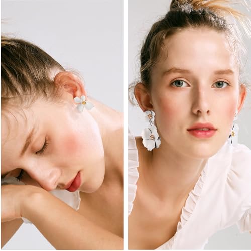 Earrings Set for Women, Funtopia Fashion Tassel Earrings Acrylic Hoop Stud Drop Dangle Earrings for Birthday Party, Assorted Styles and Colors 6