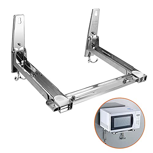 Fetcoi 22X22X29,5CM Teleskopische Edelstahl Mikrowellenhalterung Mikrowellenhalter Wandhalter Regal Bis, Parallel… – Bild 6