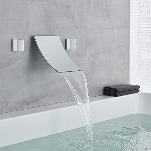 Robinet de baignoire cascade noir mat Mont-Mur à haut débit
