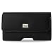 Reiko Leather Horizontal Carrying Pouch/Case for Samsung GALAXY S4 - Retail Packaging - Black