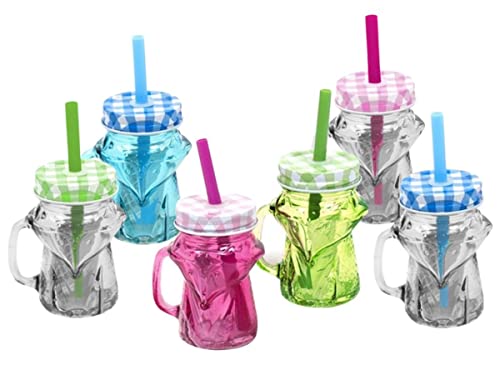 Botellas Cristal con Pajita Marca CAPRILO.