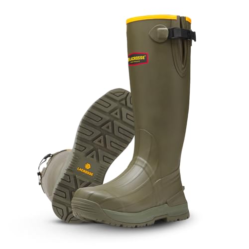 LaCrosse Mens Burly Aero 17 Slip-On Lightweight Waterproof Hunting and Field Boots Dark Olive - 11