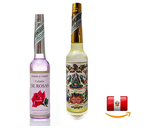 2 in 1 Set Agua de Florida 270 ml Agua de Rosas 211 ml original aus Peru wirkt erfrishend fördert die Konzentration der Gedanken und Rosas öffnet uns fur die Liebe und Hingabe