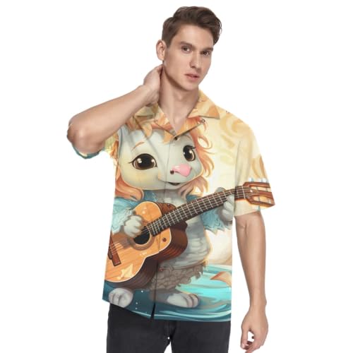 Chemise homme funky licorne dorée parfaite pour vos soirées de plage