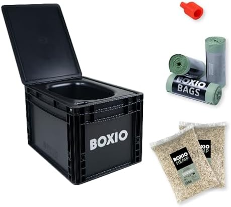 BOXIO - Toilet Plus: Campingtoilette Starter Kit mit Hemp, Plug &...