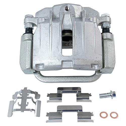 Image of TRQ Rear Brake Pad and Rotor Set Ceramic G Coated Vented Rotors Calipers