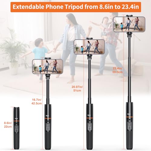 Trípode para teléfono HUIOP TP-19 extensible a 59cm con control remoto 5