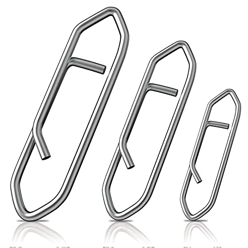 100 Pieces Fishing Clips Power Clips Lure Snap Clips Fast Change Fishing Snaps Fishing Speed Clips Connector Hold up to 44 LBS, S Size
