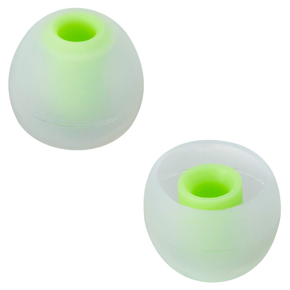 (18 Stück) 9 Paar (S/M/L) Silikon-Ersatz-Ohrstöpsel für beliebte In-Ear-Kopfhörer SML transparent / Grün