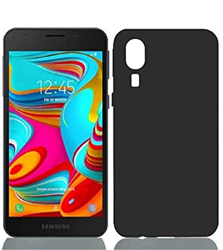 Image of Mobile Back Cover Case for Samsung Galaxy A2 Core (SM-A260F /DS,SM-A260G /DS) (Silicone Case|CameraProtection|Black SC1510)